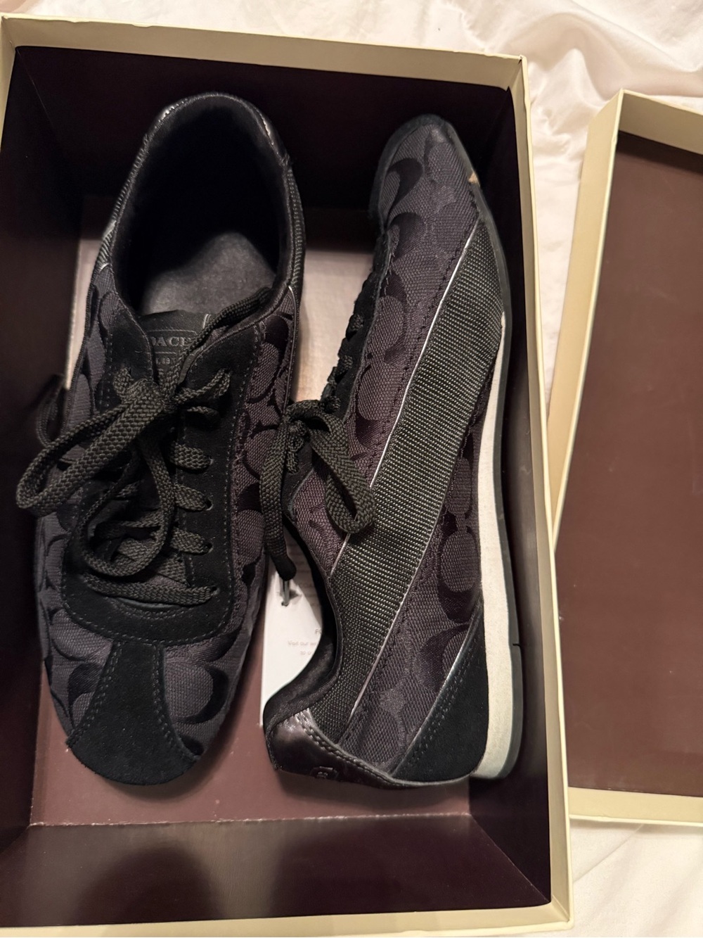 Coach Black Monogram Low-Top Sneakers